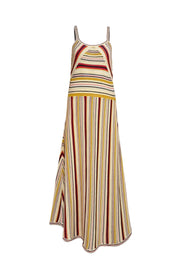 Zimmermann - Ivory, Red, Black, & Yellow Vitali Knit Sleeveless Maxi Dress Sz 12