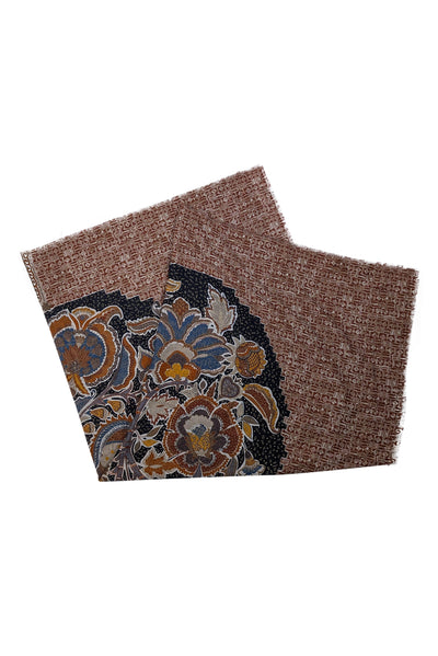 Missoni - Beige, Tan, & White Print Large Scarf - Current Boutique