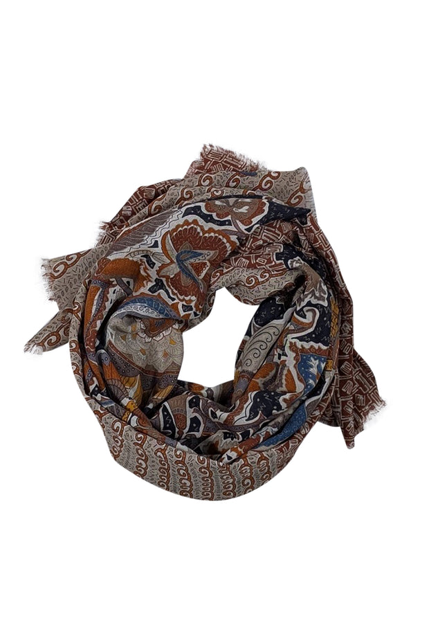 Missoni - Beige, Tan, & White Print Large Scarf