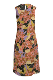 Dries Van Noten - Tan, Green, Lavender, & Peach Print Dress Sz 6 - Current Boutique
