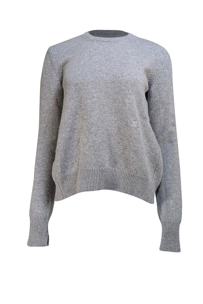 Celine - Grey Open Back Cashmere Sweater Sz XS - Current Boutique