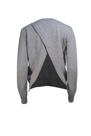 Celine - Grey Open Back Cashmere Sweater Sz XS - Current Boutique