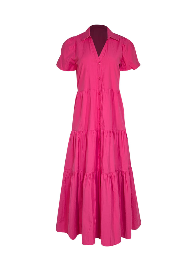 Brochu Walker - Hot Pink "Havana" Maxi Shirt Dress Sz S