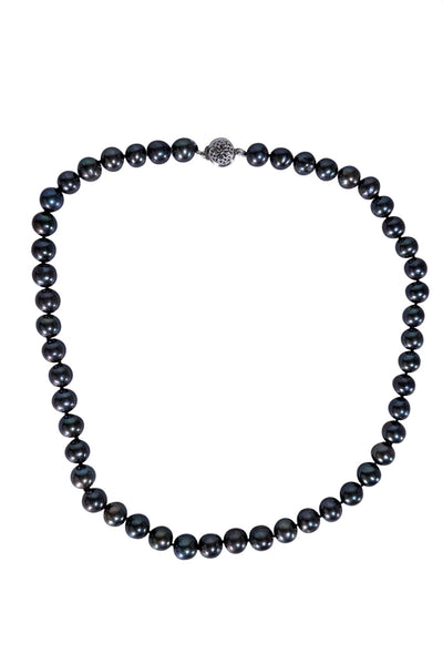 No Label - Black Iridescent Freshwater Pearls