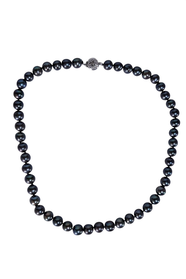 No Label - Black Iridescent Freshwater Pearls