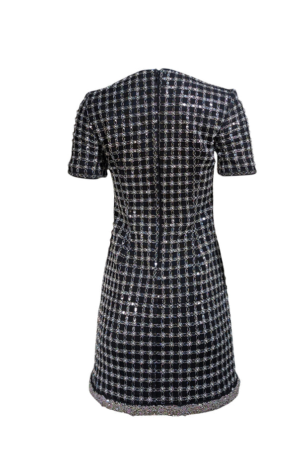 Simkhai - Black Beaded & Sequin Short Sleeve Mini Dress Sz 2
