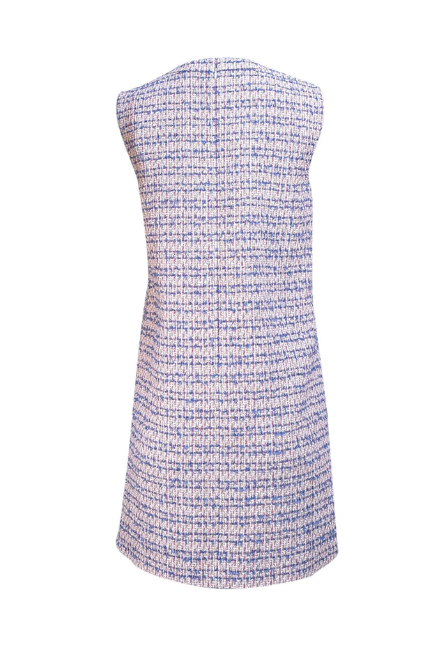 Veronica Beard - Pink, Blue, White, & Tan Tweed Sleeveless Dress Sz 4 - Current Boutique