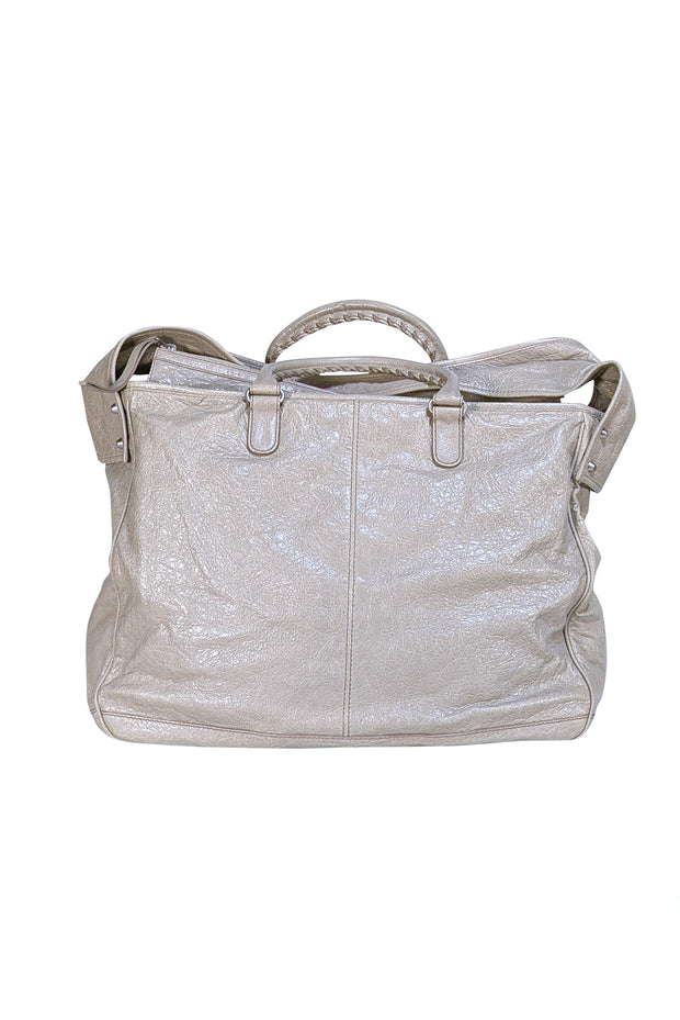 Balenciaga - Light Grey Leather Large City Shoulder Bag