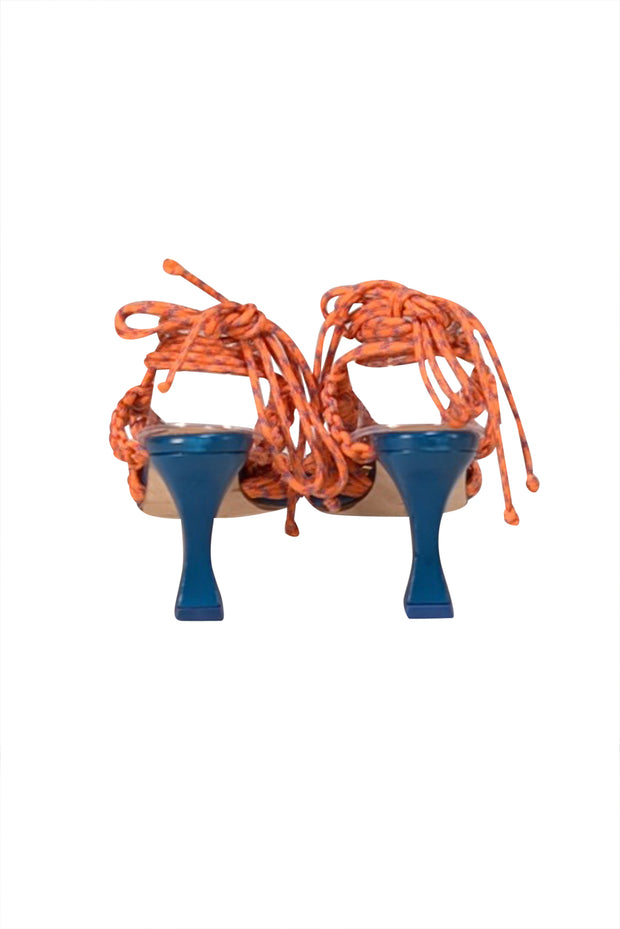 Miista - Orange Rope Gladiator Square Toe Strappy Heels Sz 8 - Current Boutique