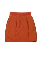 Chloe - Orange Stretch Waist Mini Skirt Sz 2 - Current Boutique