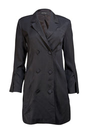 Anine Bing - Black Double Breasted Blazer Mini Dress Sz S - Current Boutique