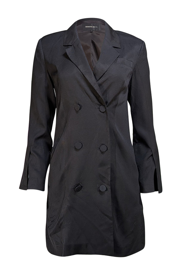 Anine Bing - Black Double Breasted Blazer Mini Dress Sz S - Current Boutique