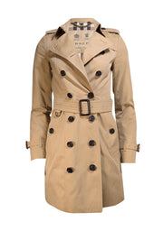 Burberry - Beige Belted "Sandringham" Trench Coat Sz 2 - Current Boutique