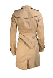 Burberry - Beige Belted "Sandringham" Trench Coat Sz 2 - Current Boutique