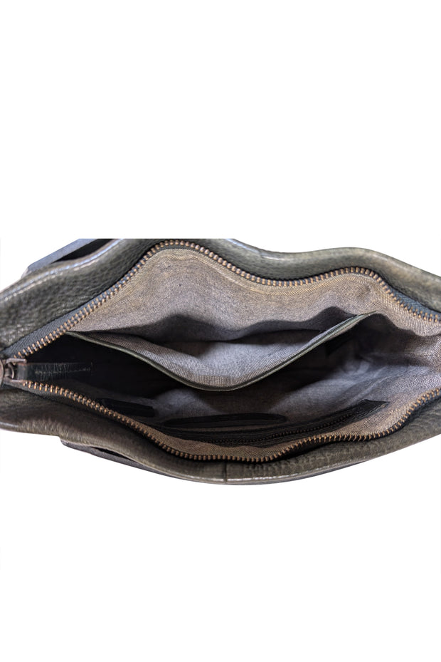 Elk - Green Pebbled Leather Crossbody Bag - Current Boutique