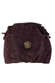 Gucci - Plum Purple Hysteria Suede Large Shoulder Bag