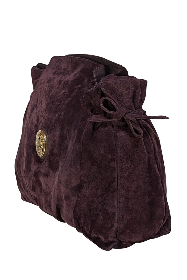 Gucci - Plum Purple Hysteria Suede Large Shoulder Bag