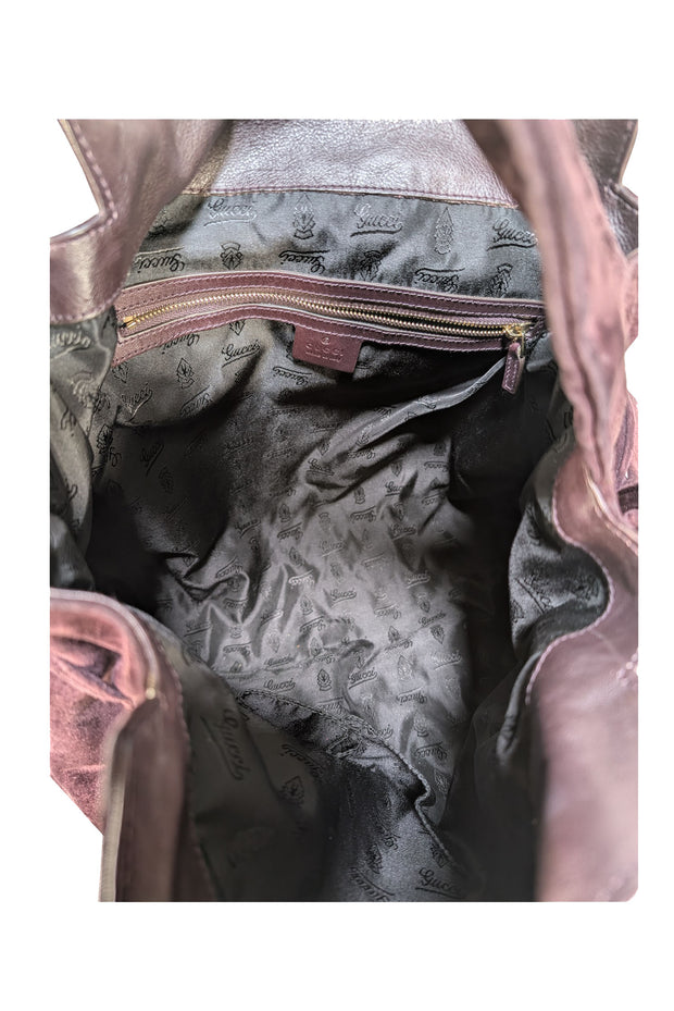 Gucci - Plum Purple Hysteria Suede Large Shoulder Bag