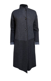 Poetry - Grey & Black Striped Oversized Cardigan Sz 4 - Current Boutique