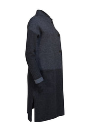 Poetry - Grey & Black Striped Oversized Cardigan Sz 4 - Current Boutique