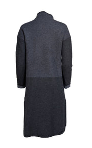 Poetry - Grey & Black Striped Oversized Cardigan Sz 4 - Current Boutique