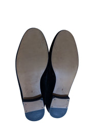 Verameat - Black Velvet Embroidered Heart Breaker Smoking Shoe Flats sz 9 - Current Boutique