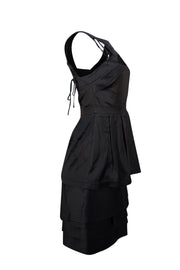 BCBG Max Azria - Black Sleeveless Bust Cut Out Dress Sz 6 - Current Boutique