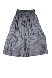 The Great - Silver Metallic Midi Skirt Sz L