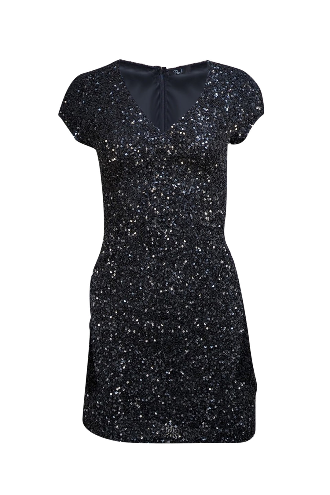 sachin and babi light blue dress Black Sequin Dress With Feather Trim Detail on Luulla main image 1