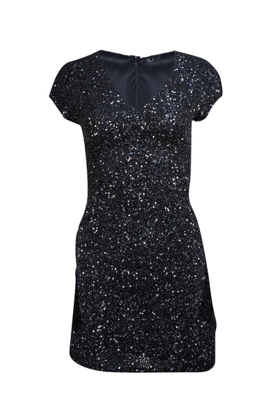 Parker - Black Sequin Short Sleeve Cocktail Dress Sz 0 Parker - Black Sequin Short Sleeve Cocktail Dress Sz 0