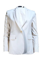 Theory - Ivory Single Button Blazer Sz 0 - Current Boutique