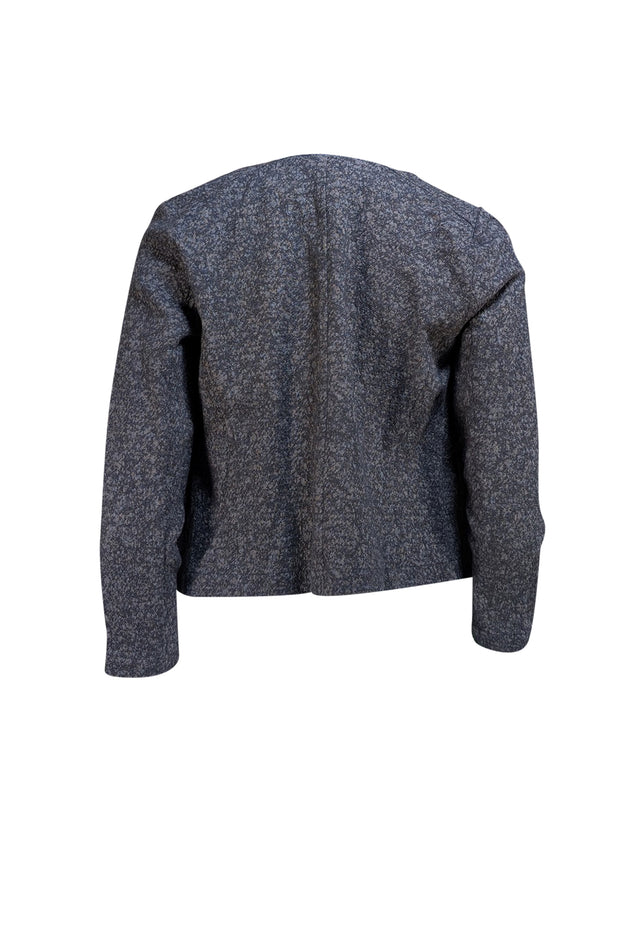 Eileen Fisher - Grey Cotton Blend Open Front Jacket Sz PP