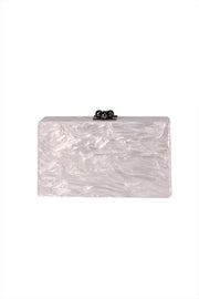 Edie Parker - White Acrylic Elephant Front Clutch - Current Boutique