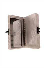 Edie Parker - White Acrylic Elephant Front Clutch - Current Boutique