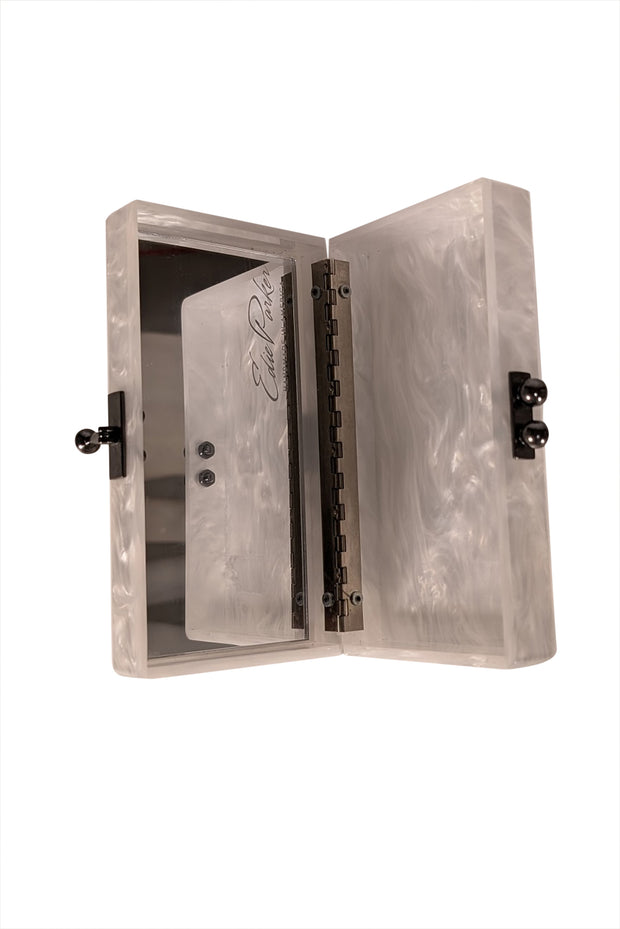 Edie Parker - White Acrylic Elephant Front Clutch - Current Boutique