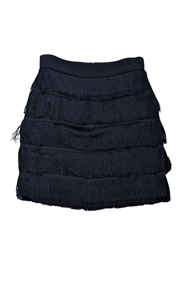 Stella McCartney - Black Fringe Mini Skirt Sz 6