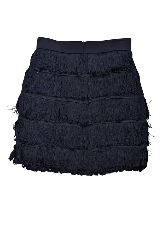 Stella McCartney - Black Fringe Mini Skirt Sz 6