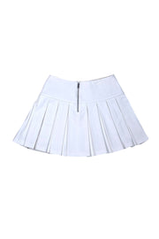 Alice & Olivia - Ivory Pleated Mini Skirt Sz 4