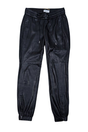 Yves Saint Laurent - Black Leather Jogger Pants Sz S
