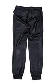 Yves Saint Laurent - Black Leather Jogger Pants Sz S