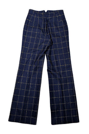 The Fold - Navy & Yellow Checkered Dress Pants Sz 8