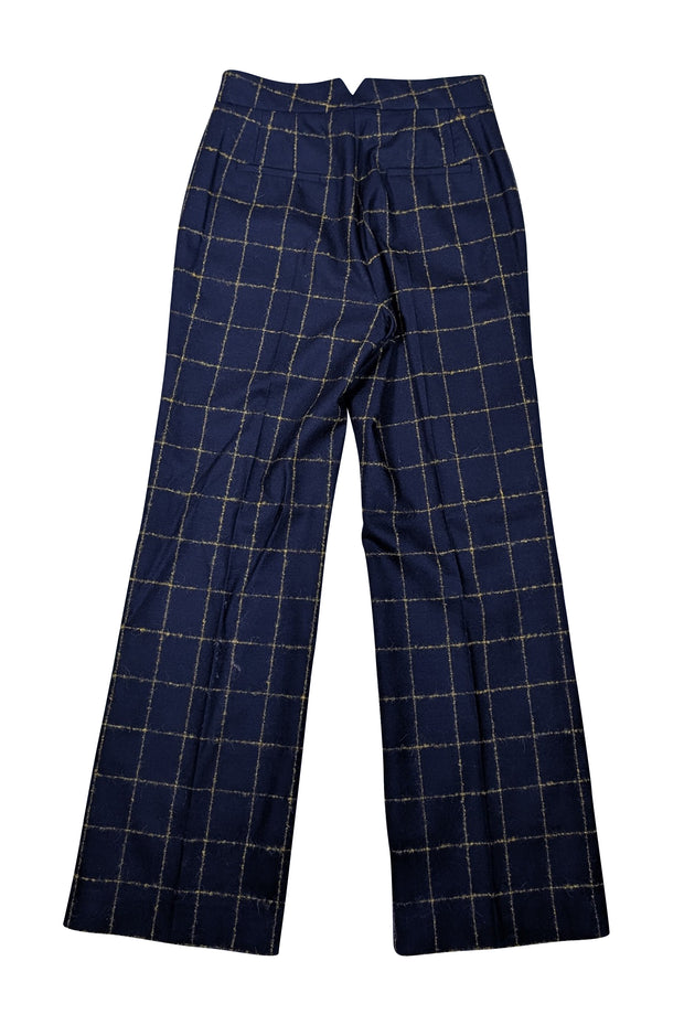 The Fold - Navy & Yellow Checkered Dress Pants Sz 8