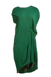MSGM - Emerald Green Sleeveless High-Low Dress Sz 4 - Current Boutique