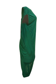 MSGM - Emerald Green Sleeveless High-Low Dress Sz 4 - Current Boutique