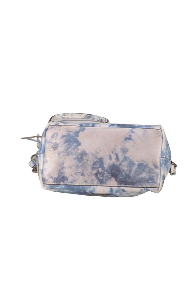 Rebecca Minkoff - White & Blue Tie Dye Leather Crossbody Bag - Current Boutique