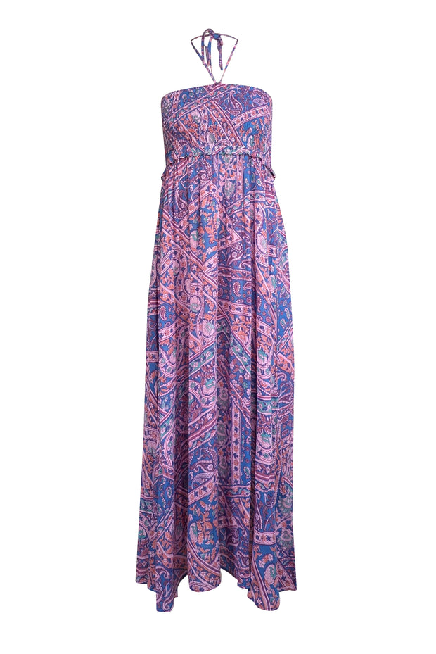 Ba&sh - Pink & Blue "Friska" Halter Dress Sz S