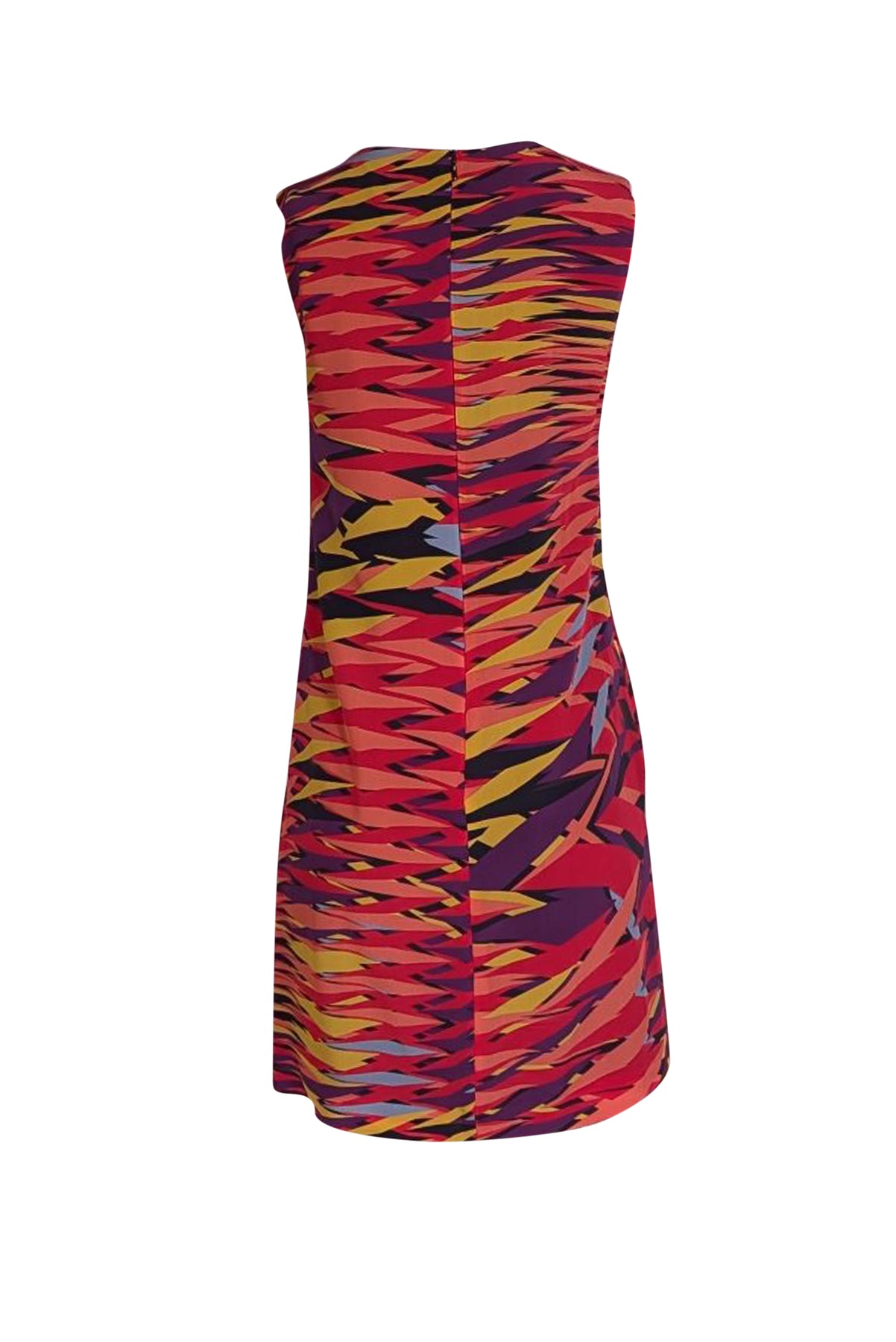 Missoni - Orange, Red, Purple, & Black Print Sleeveless Sheath Dress Sz S - Current Boutique