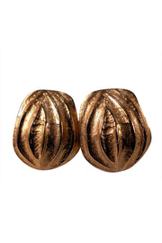 Yves Saint Laurent - Gold Colored Clip On Earrings