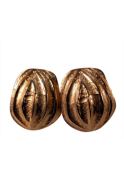 Yves Saint Laurent - Gold Colored Clip On Earrings