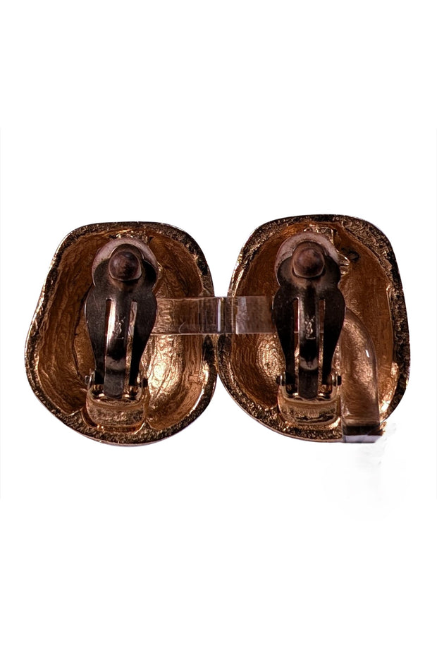 Yves Saint Laurent - Gold Colored Clip On Earrings